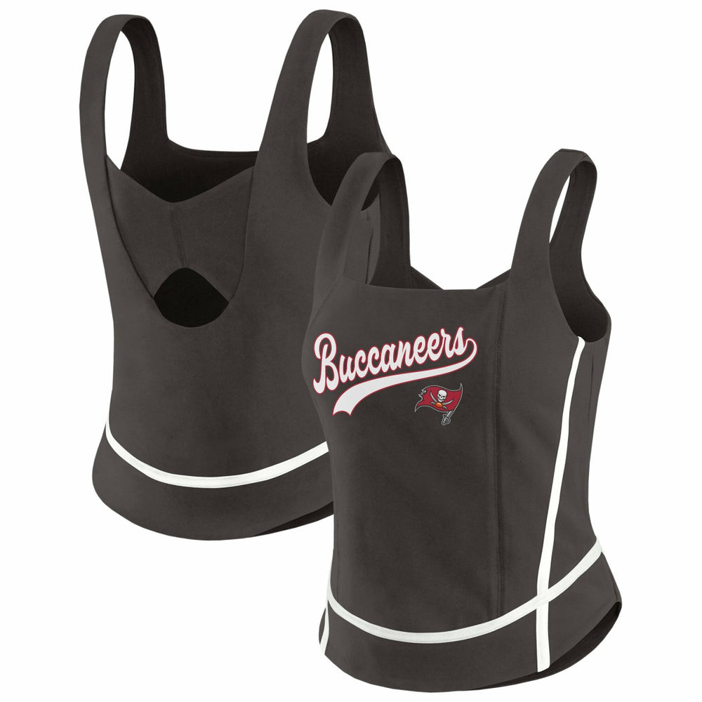 Tampa Bay Buccaneers WEAR by Erin Andrews Women's Square Neck Tank Top - Pewter Tops