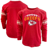 Kansas City Chiefs Wes & Willy Youth Football Long Sleeve T-Shirt - Red T-shirts