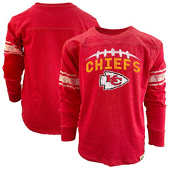 Kansas City Chiefs Wes & Willy Youth Football Long Sleeve T-Shirt - Red T-shirts