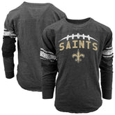 New Orleans Saints Wes & Willy Youth Football Long Sleeve T-Shirt - Black T-shirts