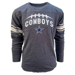 Dallas Cowboys Wes & Willy Youth Football Long Sleeve T-Shirt - Navy T-shirts