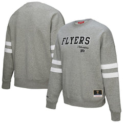 Philadelphia Flyers Mitchell & Ness Women's Logo Lightweight Pullover Sweatshirt - Heather Gray | US 202679015