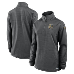 Vegas Golden Knights Fanatics Women's Authentic Pro Rink Quarter-Zip Pullover - Charcoal | US 202679671