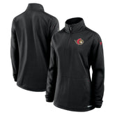 Ottawa Senators Fanatics Women's Authentic Pro Rink Quarter-Zip Pullover - Black | US 202679684