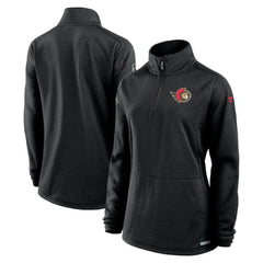 Ottawa Senators Fanatics Women's Authentic Pro Rink Quarter-Zip Pullover - Black | US 202679684