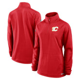 Calgary Flames Fanatics Women's Authentic Pro Rink Quarter-Zip Pullover - Red | US 202679686