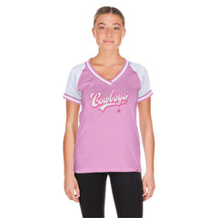 Dallas Cowboys New Era Women's Mommy & Me V-Neck T-Shirt - Pink T-shirts