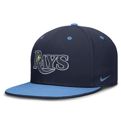 Tampa Bay Rays Nike True Primetime Two-Tone Performance Fitted Hat - Navy/Light Blue Hats