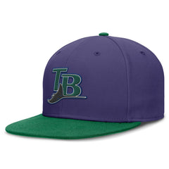 Tampa Bay Rays Nike True Primetime Two-Tone Performance Fitted Hat - Purple/Green Hats