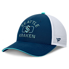 Seattle Kraken Fanatics Authentic Pro Rink Adjustable Trucker Hat - Deep Sea Blue/White | US 202682664