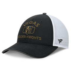 Vegas Golden Knights Fanatics Authentic Pro Rink Adjustable Trucker Hat - Black/White | US 202682666