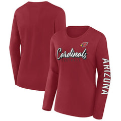 Arizona Cardinals Women's Cheerleader Long Sleeve T-Shirt - Cardinal T-shirts