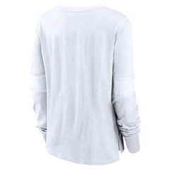 Seattle Kraken Fanatics Women's White Out Lace-Up Fashion Long Sleeve T-Shirt | US 202683375