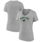 Minnesota Wild Fanatics Women's V-Neck T-Shirt - Gray | US 202683621