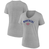 Montreal Canadiens Fanatics Women's V-Neck T-Shirt - Gray | US 202683632