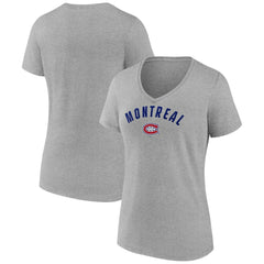 Montreal Canadiens Fanatics Women's V-Neck T-Shirt - Gray | US 202683632