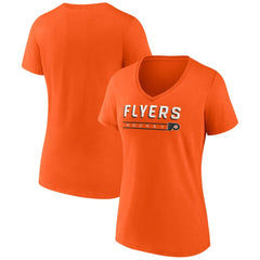 Philadelphia Flyers Fanatics Women's V-Neck T-Shirt - Orange | US 202683636