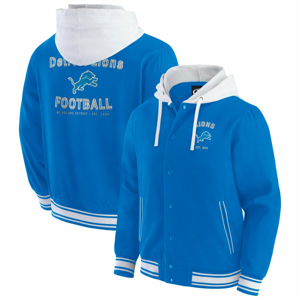 Detroit Lions Darius Rucker Collection Full-Snap Hoodie Jacket - Blue Hoodies