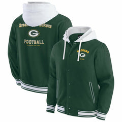 Green Bay Packers Darius Rucker Collection Full-Snap Hoodie Jacket - Green Hoodies