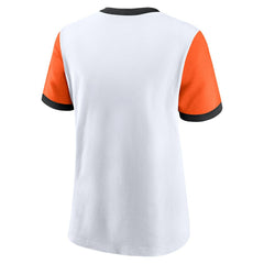 Cincinnati Bengals Women's Rewind Ringer Tri-Blend T-Shirt - White T-shirts