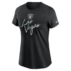 Las Vegas Raiders Women's Team City Roll T-Shirt - Black T-shirts