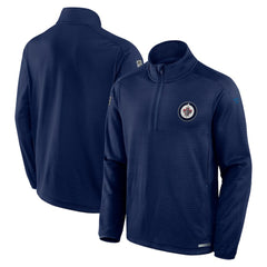 Winnipeg Jets Fanatics Authentic Pro Rink Quarter-Zip Top - Navy | US 202684908
