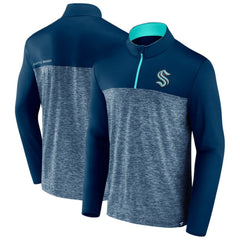 Seattle Kraken Fanatics Iconic Defender Quarter-Zip Jacket - Deep Sea Blue | US 202684944