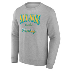 San Jose Sharks Fanatics Light the Candle Fleece Pullover Sweatshirt - Gray | US 202685653