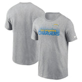 Los Angeles Chargers Local Essential T-Shirt - Heather Gray T-shirts