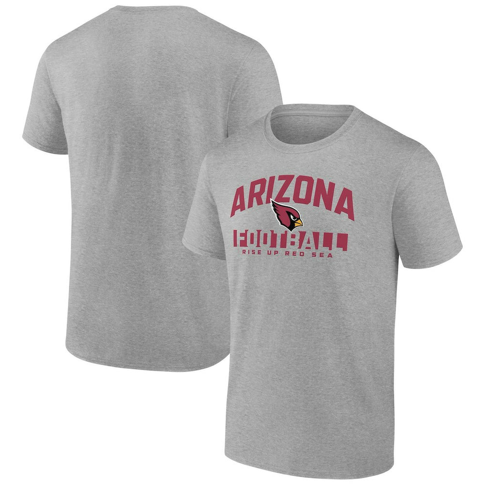 Arizona Cardinals Screen Blocking T-Shirt - Heather Gray T-shirts