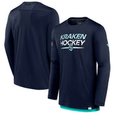 Seattle Kraken Fanatics Authentic Pro Tech Long Sleeve T-Shirt - Deep Sea Blue | US 202688387