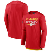 Calgary Flames Fanatics Authentic Pro Tech Long Sleeve T-Shirt - Red | US 202688393