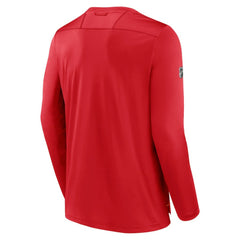 Calgary Flames Fanatics Authentic Pro Tech Long Sleeve T-Shirt - Red | US 202688393