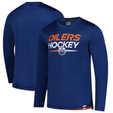 Edmonton Oilers Fanatics Authentic Pro Tech Long Sleeve T-Shirt - Royal | US 202688401