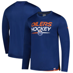 Edmonton Oilers Fanatics Authentic Pro Tech Long Sleeve T-Shirt - Royal | US 202688401