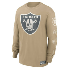 Las Vegas Raiders Essential Statement Max90 Long Sleeve T-Shirt - Tan T-shirts