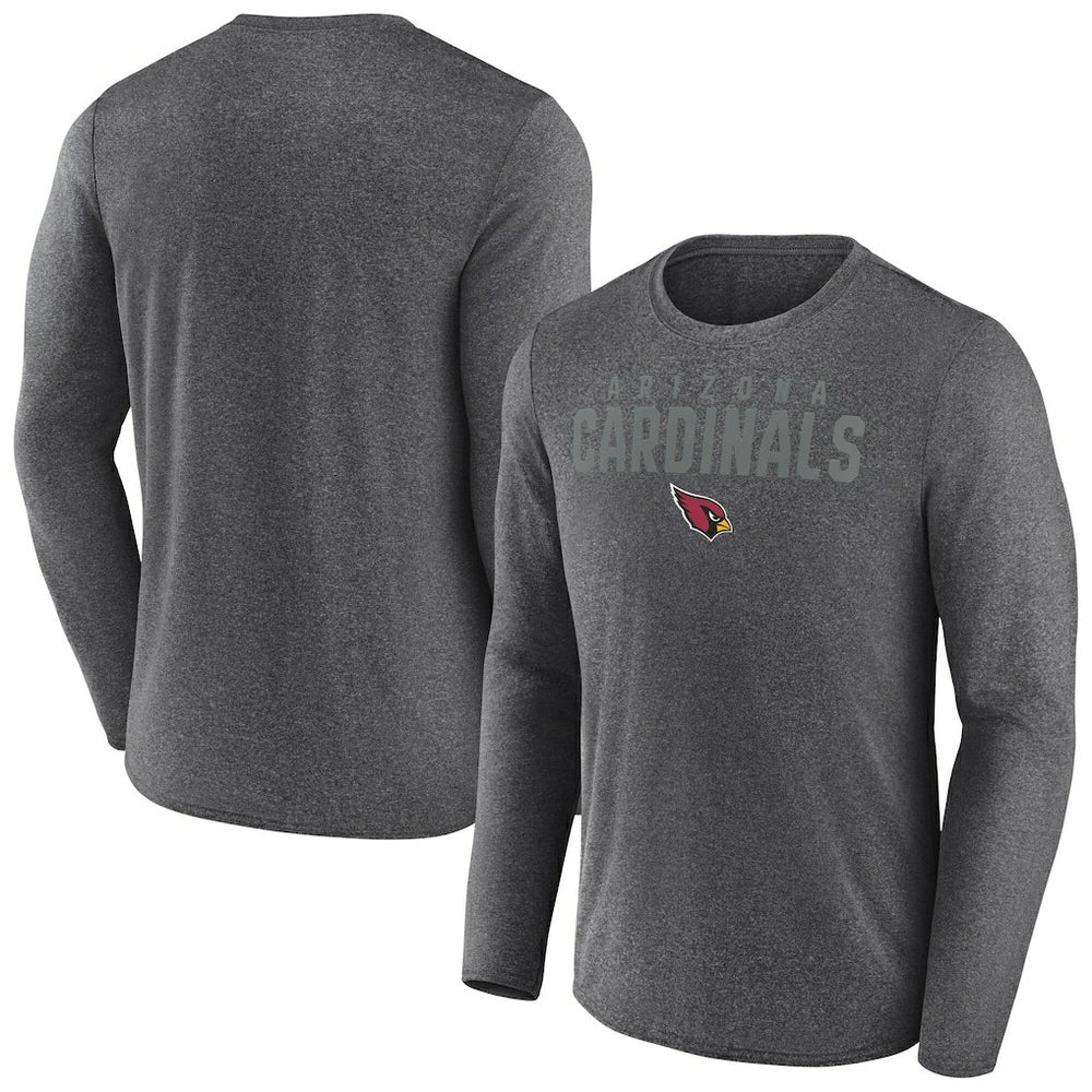Arizona Cardinals Blackout Long Sleeve T-Shirt - Heather Charcoal T-shirts