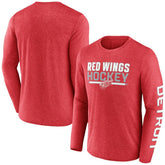 Detroit Red Wings Fanatics Sweep Iconic Synthetic Long Sleeve T-Shirt - Heather Red | US 202688586