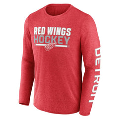 Detroit Red Wings Fanatics Sweep Iconic Synthetic Long Sleeve T-Shirt - Heather Red | US 202688586