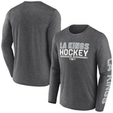 Los Angeles Kings Fanatics Sweep Iconic Synthetic Long Sleeve T-Shirt - Heather Charcoal | US 202688601