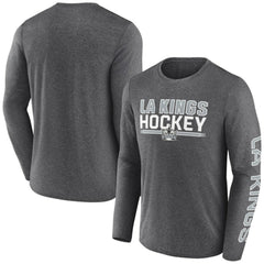 Los Angeles Kings Fanatics Sweep Iconic Synthetic Long Sleeve T-Shirt - Heather Charcoal | US 202688601