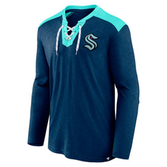 Seattle Kraken Fanatics Iconic Exclusive Long Sleeve T-Shirt - Deep Sea Blue | US 202688638
