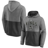 Los Angeles Kings Fanatics Block Party Signature Pullover Hoodie - Heather Gray/Heather Charcoal | US 202689206
