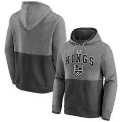 Los Angeles Kings Fanatics Block Party Signature Pullover Hoodie - Heather Gray/Heather Charcoal | US 202689206