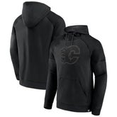 Calgary Flames Fanatics Black Ice Defender Raglan Pullover Hoodie | US 202689248