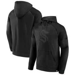 Seattle Kraken Fanatics Black Ice Defender Raglan Pullover Hoodie | US 202689251