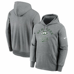 New York Jets Performance Fleece Pullover Hoodie - Heather Gray Hoodies