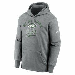 New York Jets Performance Fleece Pullover Hoodie - Heather Gray Hoodies