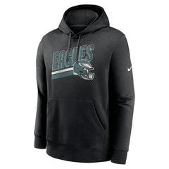 Philadelphia Eagles Club Fleece Pullover Hoodie - Black Hoodies
