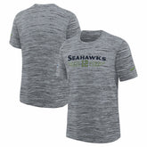 Seattle Seahawks Youth 2025 Rivalries Collection Sideline Velocity Dri-FIT T-Shirt - Wolf Gray T-shirts